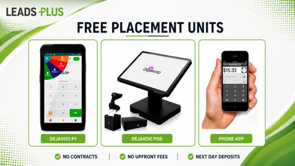 Free Placement Units — Dejavoo P1, Dejavoo POS, Phone App